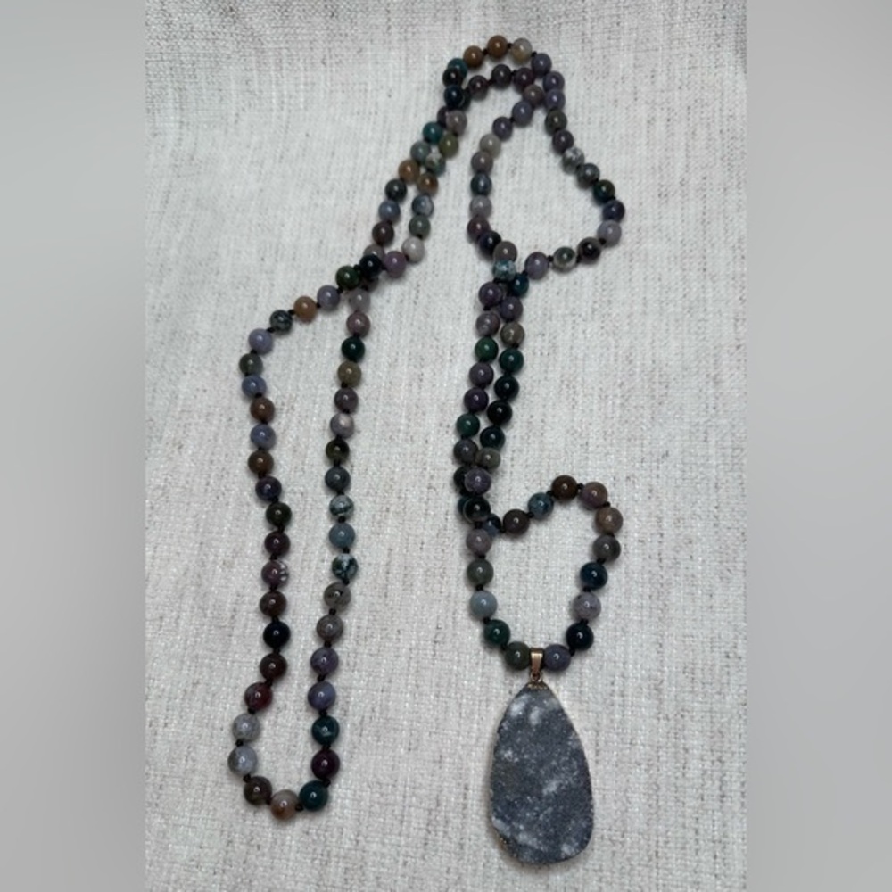 Western Bead And Stone Necklace Bohemian Southwestern Necklace Rodeo Jewelry
